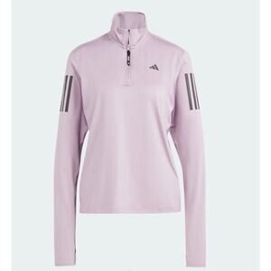 Adidas Women Own the Run Half-Zip‎ Jacket Medium In Wonder Orchid NEW NWT